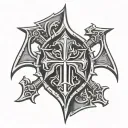 black templars logo tattoo design idea