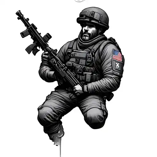 combat medic navy tattoo design idea