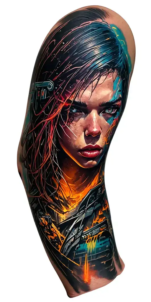 Cyberpunk 2077 tattoo design idea