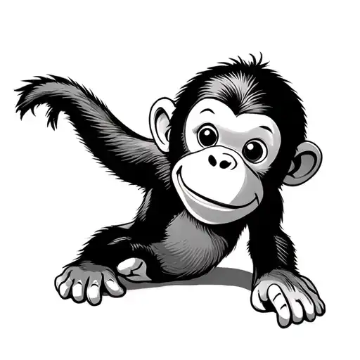 Curious George tattoo design idea