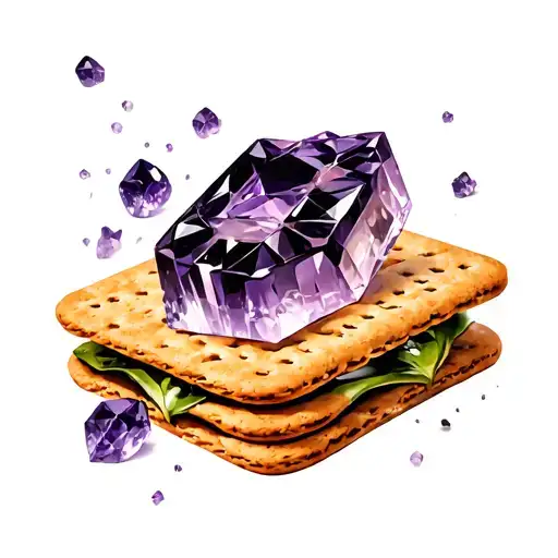Graham cracker and an amethyst tattoo design idea