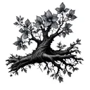 Approx. 10 cm tall, running vertically on the inner forearm (roots toward the wrist, branches toward the elbow).Style: tattoo design idea