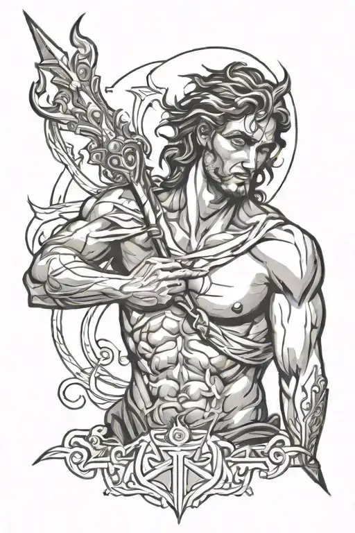 saint sebastian tattoo design idea