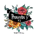 "Proverbs 31:3" cursive text tattoo design idea