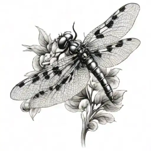 Dainty Dragonfly tattoo design idea