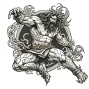 Samson breaking free tattoo design idea