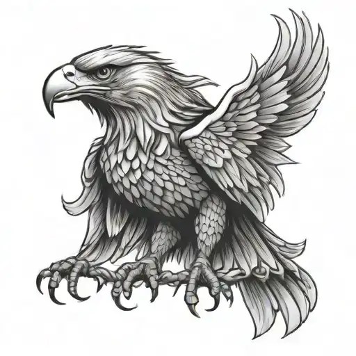 American Dragon eagle tattoo design idea