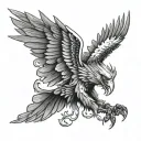 American Dragon eagle tattoo design idea