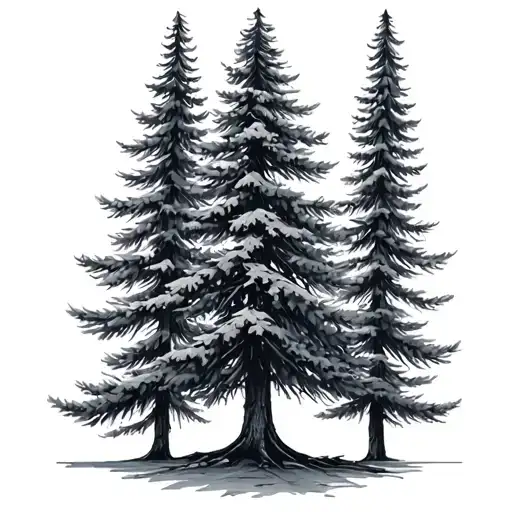 Douglas Fir Tree tattoo design idea