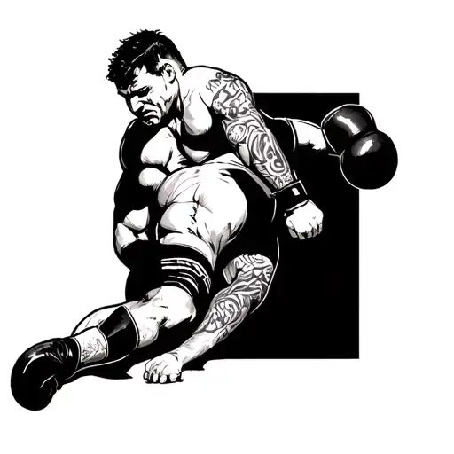 a profressional wrestler giving a piledriver tattoo design idea