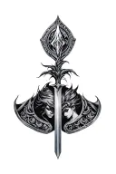 Eir and a Warrior Protector tattoo design idea