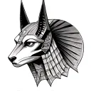 Anubis god tattoo design idea
