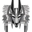 Anubis god tattoo design idea