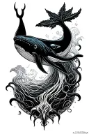darkside eldritch whale tattoo design idea