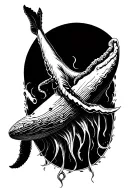 darkside eldritch whale tattoo design idea