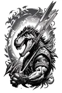 yugioh green arrow jurassic park forearm tatoo tattoo design idea