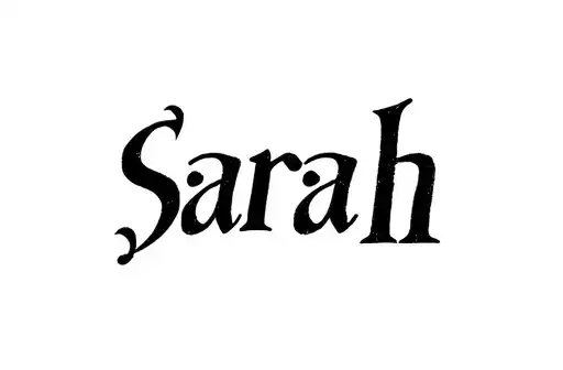 "Sarah " tattoo design idea