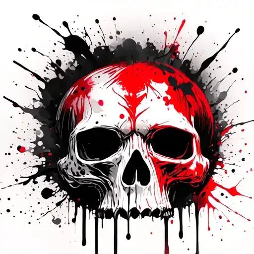 Gloomy. Skulls. Gothic. tattoo design idea