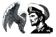 Marouvas, police, portugal, angel, Virgo, father  tattoo design idea