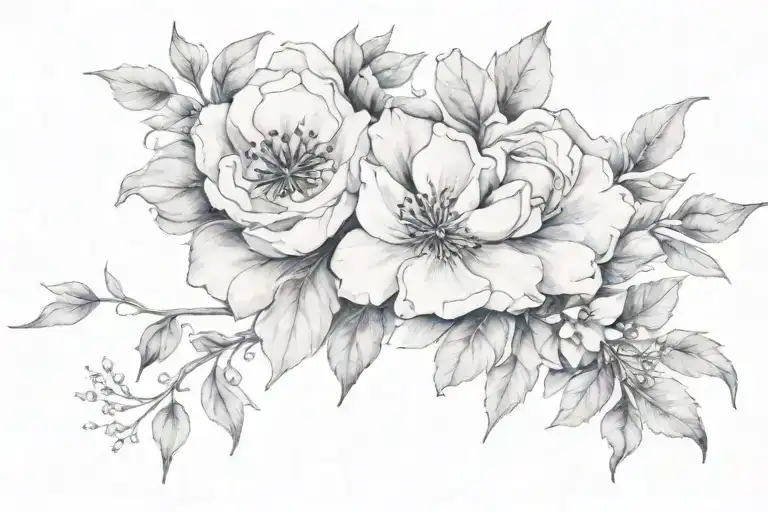 "Alexandra" using black and red tattoo design idea