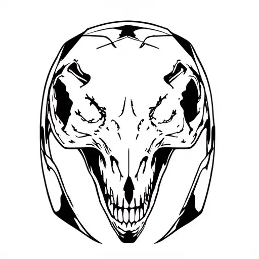 "Dinosaur skull" motorcycle helmet tattoo design idea