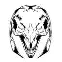 "Dinosaur skull" motorcycle helmet tattoo design idea