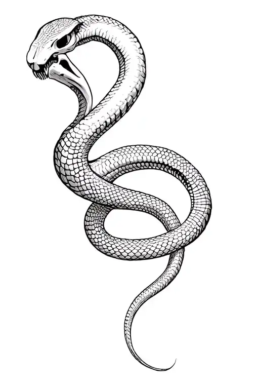 snake skeleton tattoo tattoo design idea