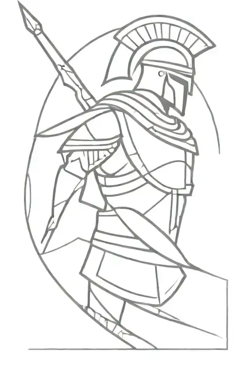 Spartan warrior tattoo design idea