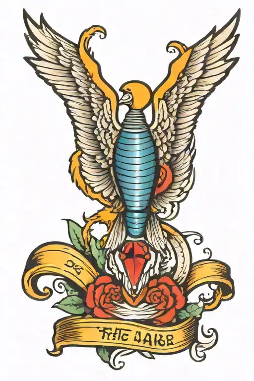 fourth wing tattoo design idea