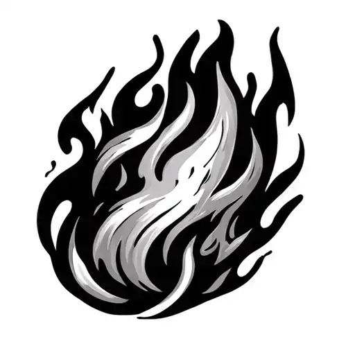 Fire flame tattoo design idea