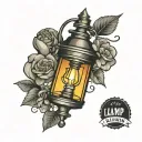 lamp post tattoo design idea