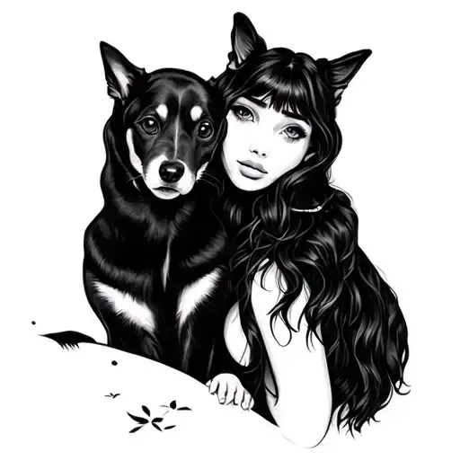 best friend girl tattoo design idea