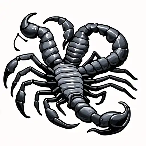 cancer et scorpion intertwined tattoo design idea