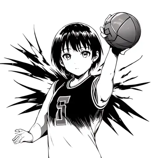 cute hinata haikyuu spiking tattoo design idea