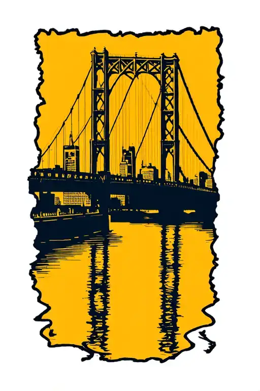 clemente bridge Pittsburgh skyline tattoo design idea