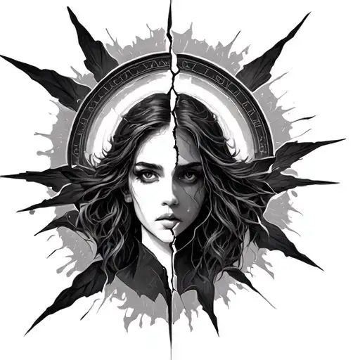 Broken Halo tattoo design idea