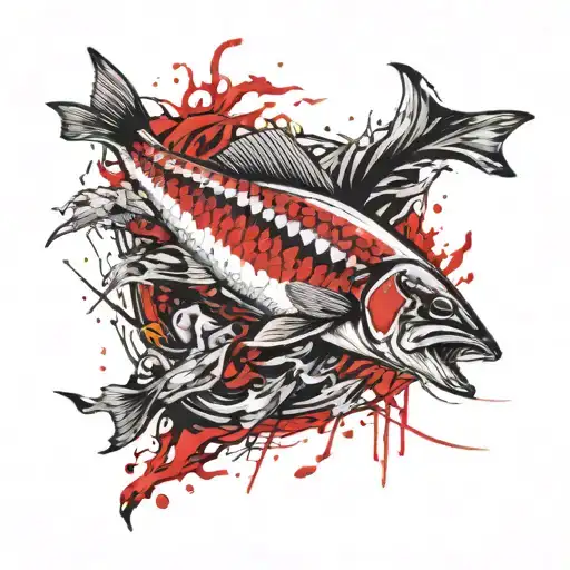 tarpon jumping backwards to catch tattoo design idea