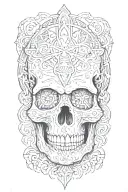 skull and spiritual awakening  tattoo design idea