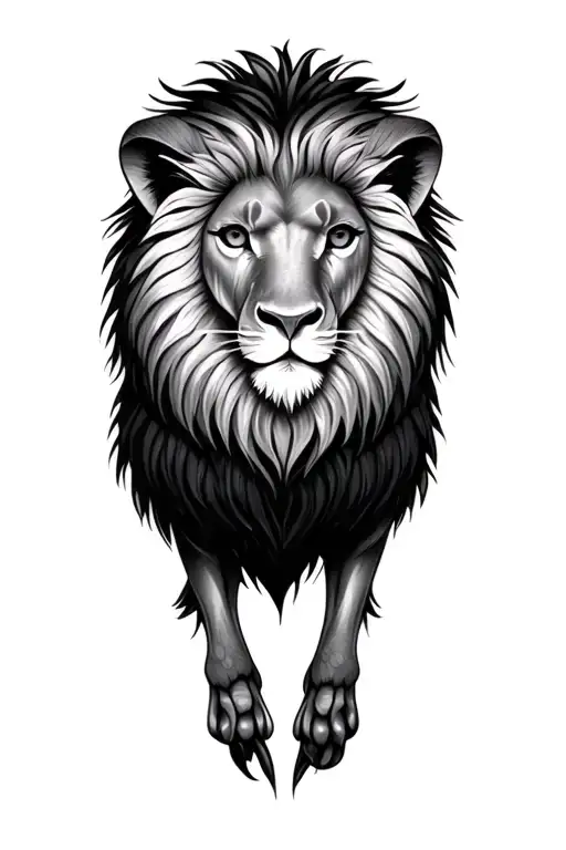 Lion Lamb Dove tattoo design idea