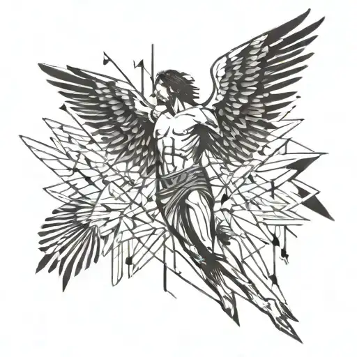 icarus falling tattoo design idea