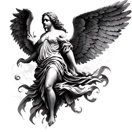 Gabriel Angel tattoo design idea