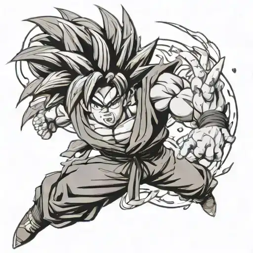 goku ultra instinct tattoo design idea