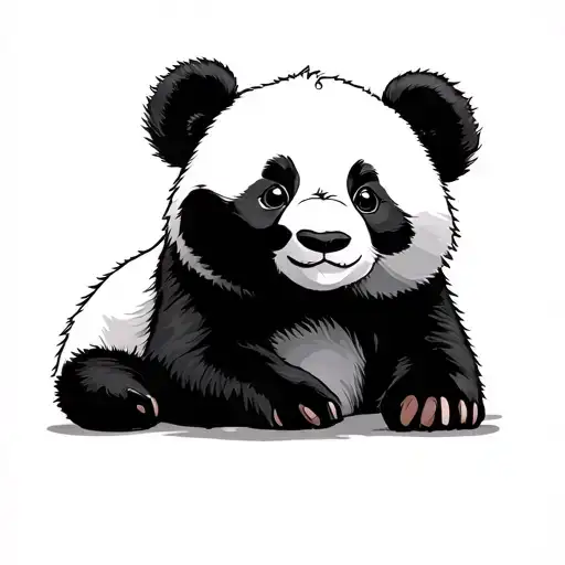 Baby Panda tattoo design idea