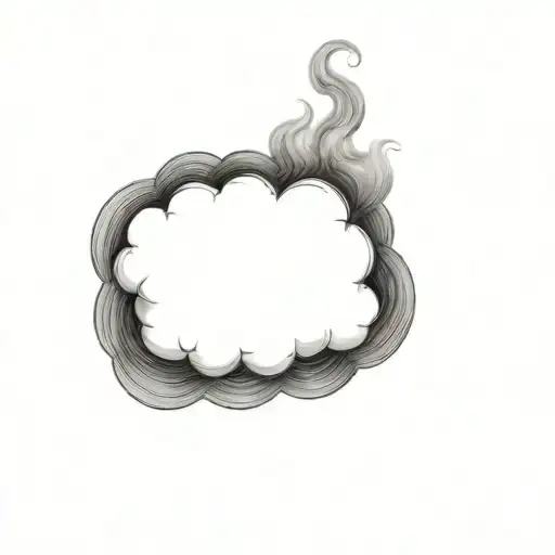 Coverup Clouds and Smoke tattoo design idea