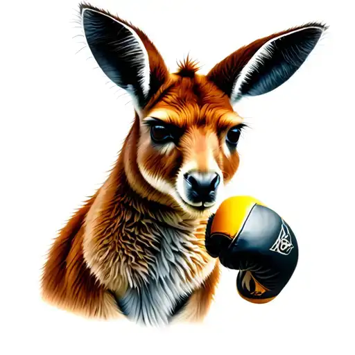 boxing kangaroo tattoo design idea