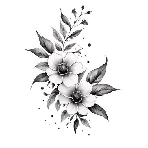 Coverup Floral tattoo design idea