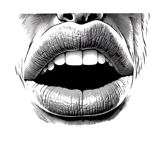 donald trump butthole lips tattoo design idea