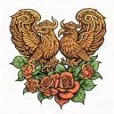 Show image for a matching couples tattoo with ireland and Scotland connection tattoo design idea