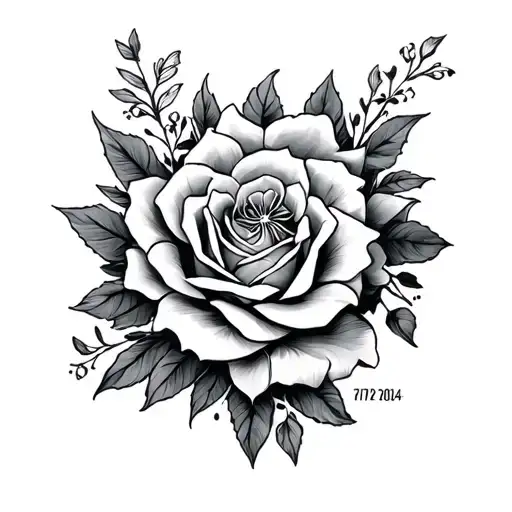 Birth Date 27 02 2004 tattoo design idea