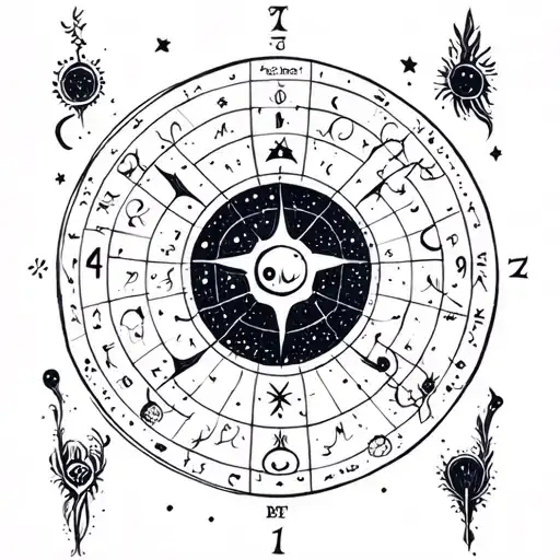 Astrology Cancer Constellation Numerology tattoo design idea
